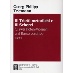 Image links to product page for Trietti Metodichi No. 1 TWV 42:G2 and Scherzi No. 1 TWV 42:A1 for Two Flutes and Basso Continuo, Vol 1